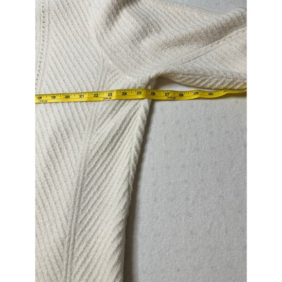 Simply Vera Vera Wang Long Cardigan Sweater White Textured Knit Women’s XL - Picture 6 of 6